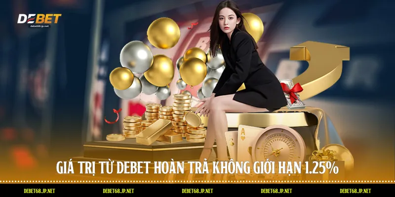 Giá trị từ DEBET hoàn trả không giới hạn 1.25%